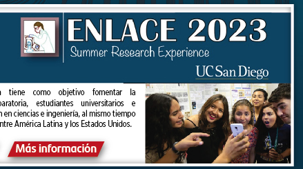 Programa de verano de investigación ENLACE 2023 en la UC San Diego (Más información)
